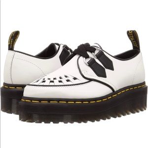 RARE Dr Martens Lace Up Sidney Quad Creepers | Black and White platform size 6